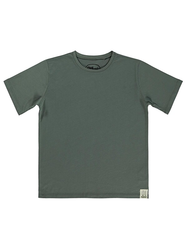 Civil Boys Basic Surf Etiketli 10-13 Yaş Tişört - Haki