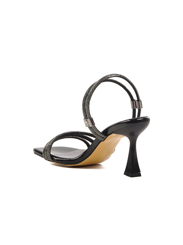 Siyah Rugan Kadın Topuklu Ayakkabı 655372 Z - Görsel 5