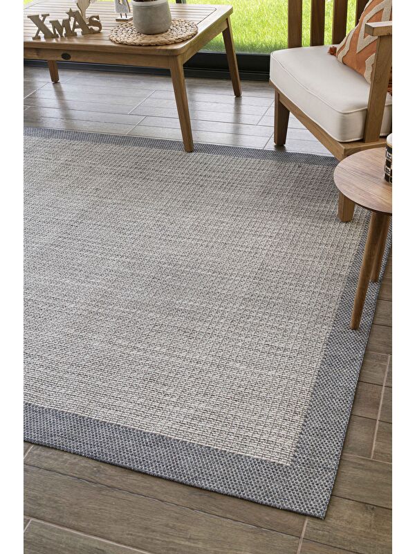 Konfor Halı Sisalux 3092 Gri Jüt Tabanlı Modern Dokuma Kilim Sisal Hasır Halı-200x290 cm