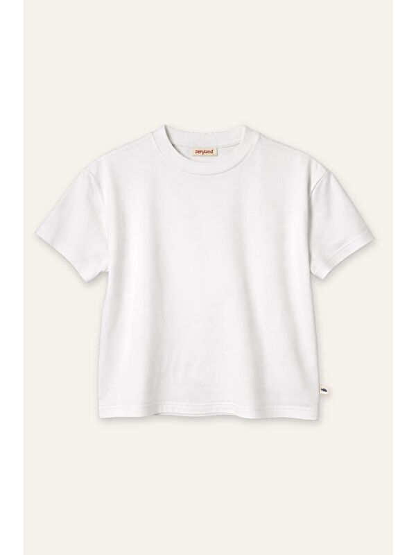 ZEYLAND Kız Erkek Çocuk Oversize T-Shirt - Ekru