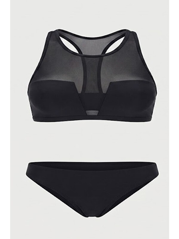 C&City Transparan Body Bikini Takım 3140 Siyah