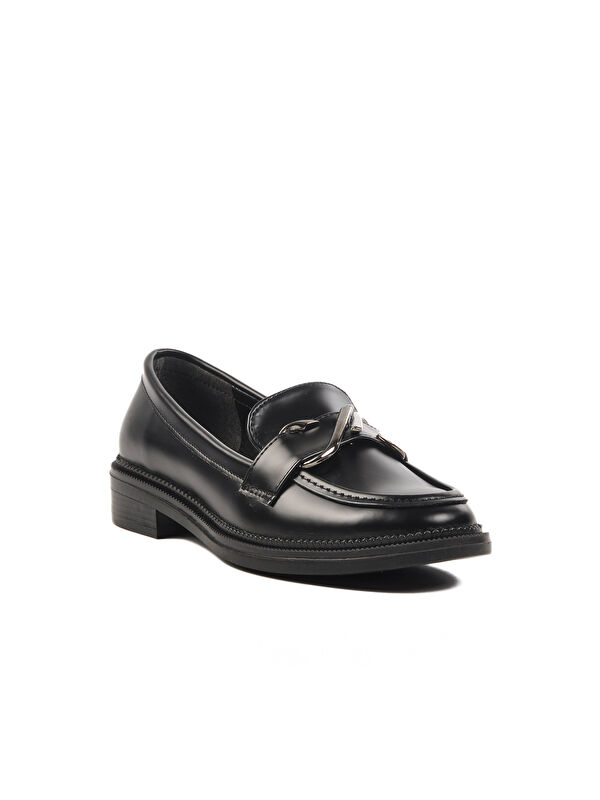 Siyah Düz Topuk Kadın Günlük Ayakkabı 418078 Z - Görsel 4