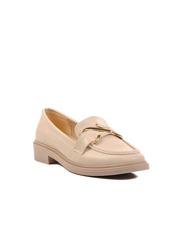 Bej Düz Topuk Kadın Günlük Ayakkabı 418078 Z - Görsel 4