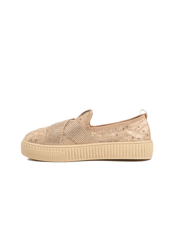 Krem Hakiki Deri Anatomik Kadın Casual Ayakkabı B235 Z - Görsel 3