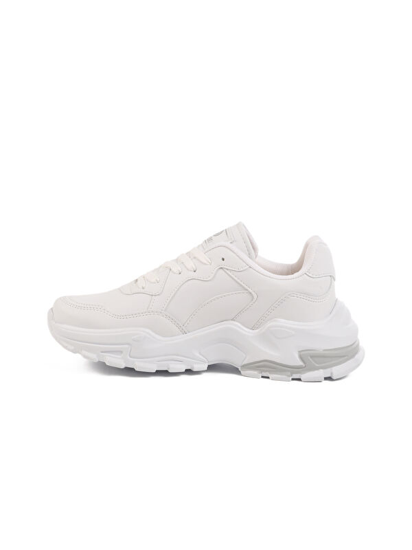 Beyaz Cilt Bağcıklı Kadın Spor Ayakkabı 159 G - Görsel 3