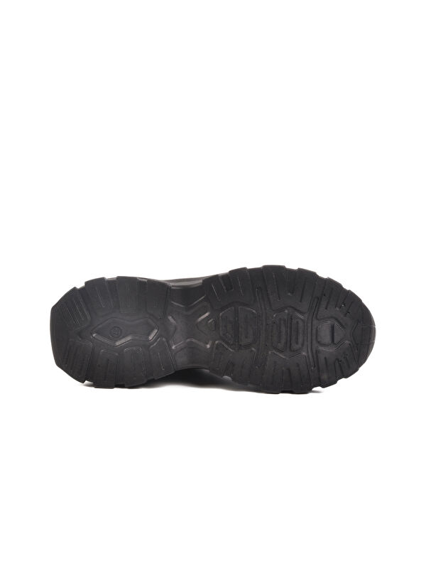 Siyah Cilt Bağcıklı Kadın Spor Ayakkabı 159 G - Görsel 6