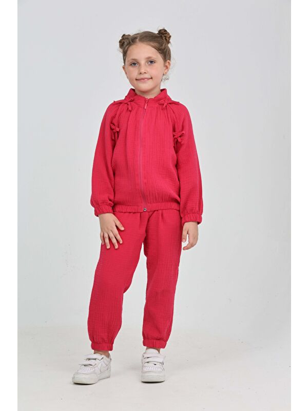 Toontoykids Kız Çocuk Fiyonk Detaylı Eşofman Takım