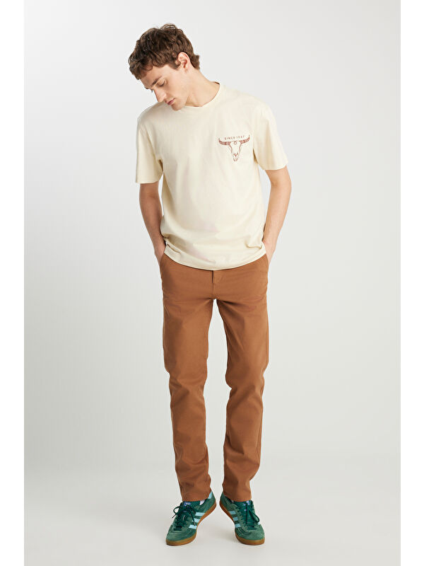 Wrangler Slim Fit Normal Bel DarPaça Bordo Chino Pantolon