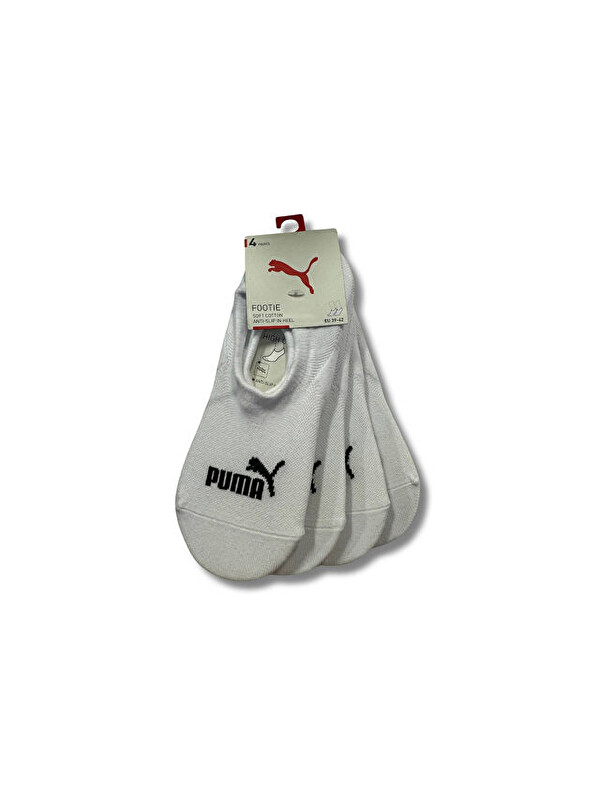 Puma High Cut Footie Çorap (4 Çift) 93836802 Beyaz