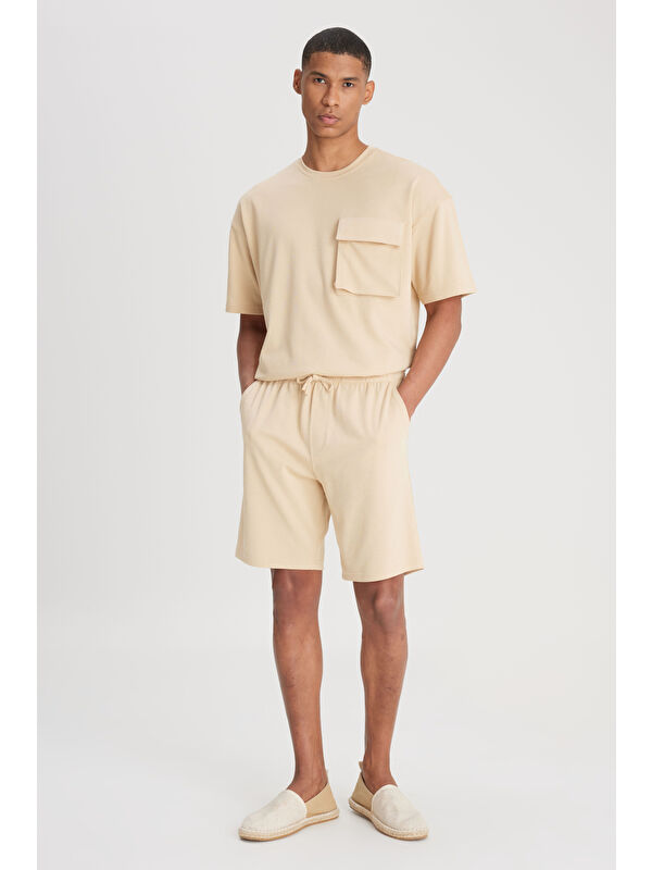 Lee Regular Fit Normal Bel Bej Şort
