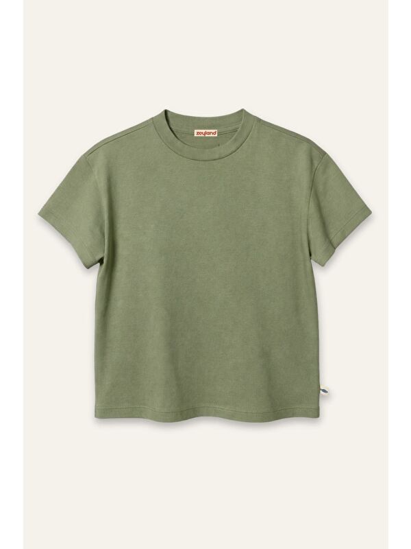 ZEYLAND Kız Erkek Çocuk Oversize T-Shirt - Haki