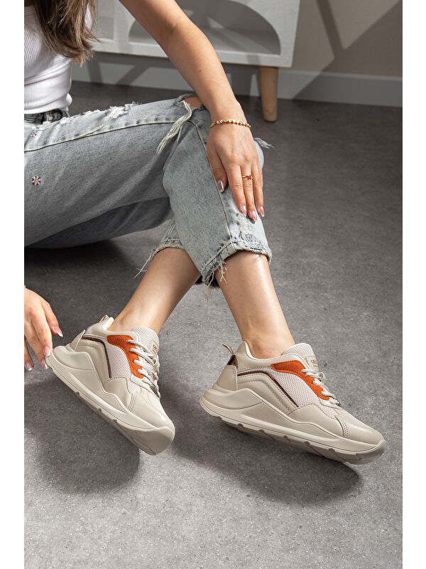 Daxtors Grijak Günlük Ortopedik Kadın Sneaker Spor Ayakkabı