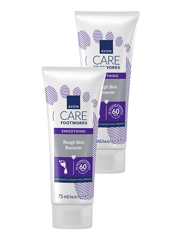 AVON Footworks Sertleşmiş Cildi Arındırıcı Ayak Peelingi 75ml İkili Paket