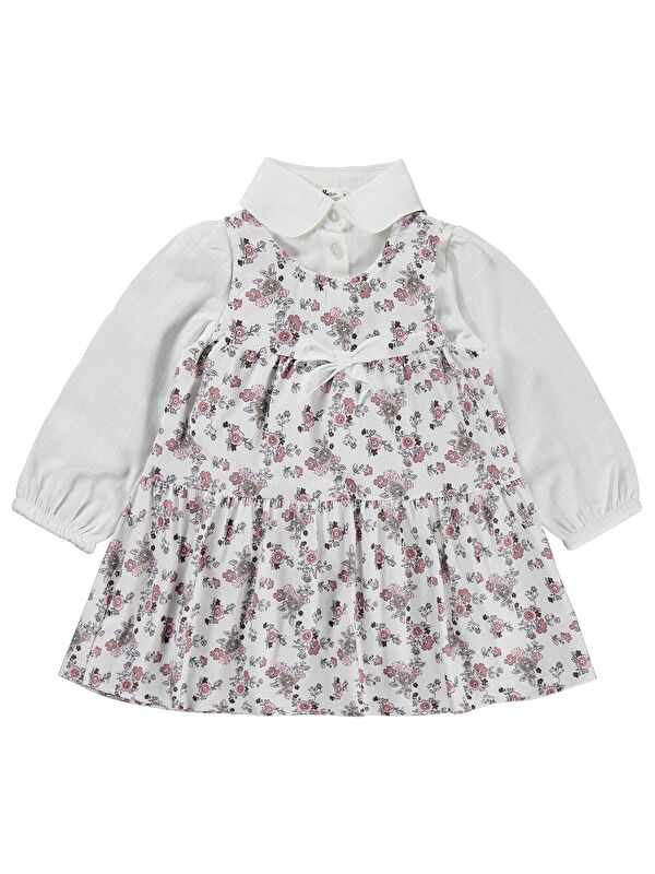 Civil Girls Fiyonklu 2-5 Yaş Elbise - Pembe 5-6 Yaş