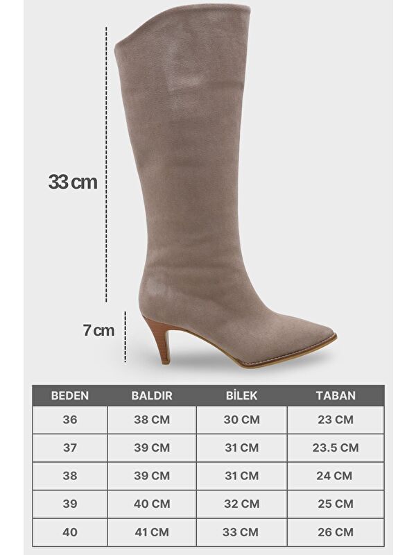Essy Kadın Vizon Sivri Burun Çizme - Görsel 8