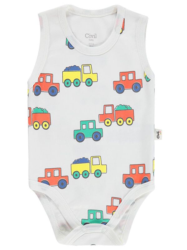 Civil Baby Taşıtlar Empirme 3-36 Ay Çıtçıtlı Badi - Ekru