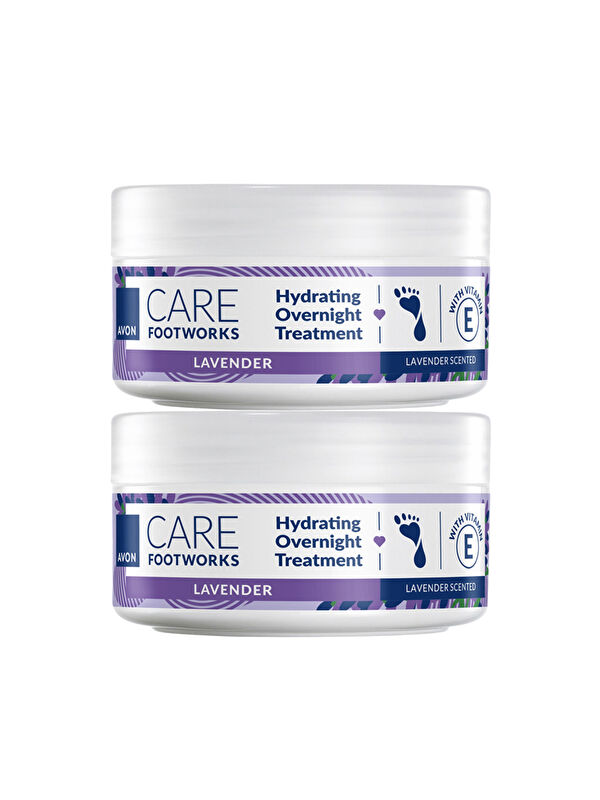 AVON Footworks Lavanta Özlü Gece Uygulanan Bakım Kremi 150ml İkili Paket