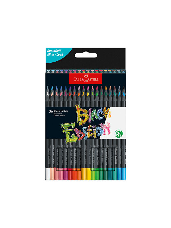 Faber-Castell Renkli kalemler Blackwood, Black Edition, 36'lı kutu