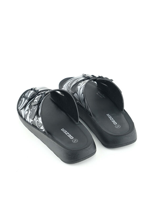 Kadın Yazlık Suni Deri Rahat Taban İki Toka Ayarlanabilir Günlük Terlik - Görsel 5