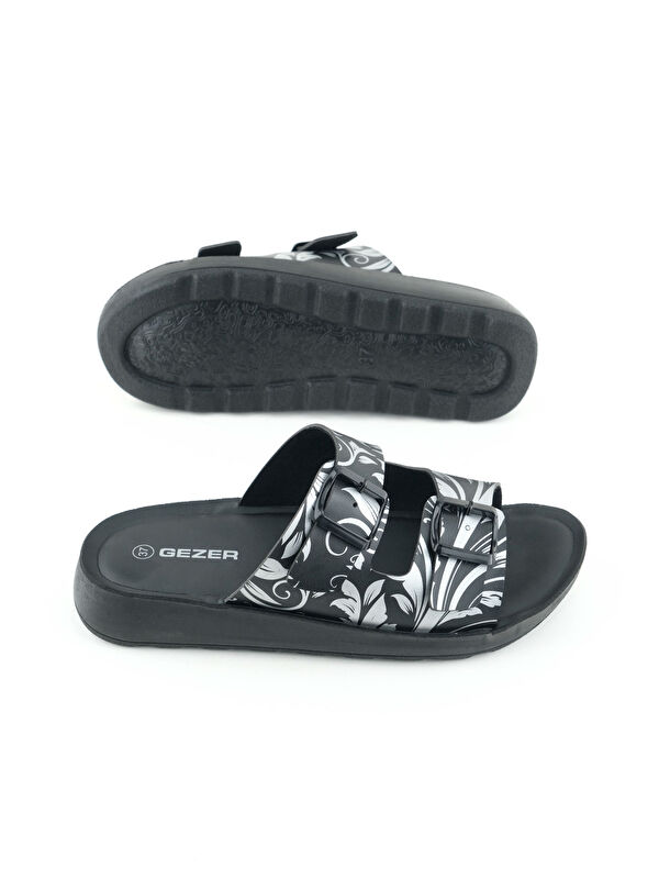 Kadın Yazlık Suni Deri Rahat Taban İki Toka Ayarlanabilir Günlük Terlik - Görsel 6