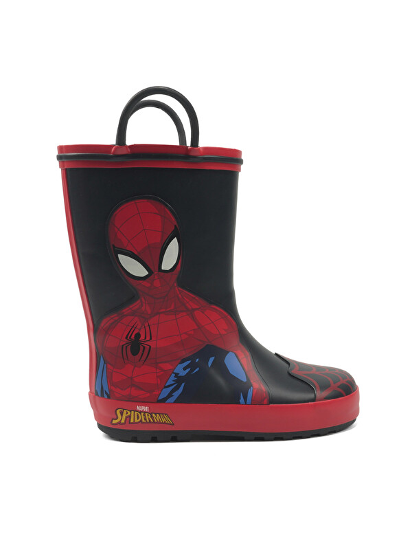 Spiderman MELS.P Siyah Erkek Çocuk Yağmur Çizmesi