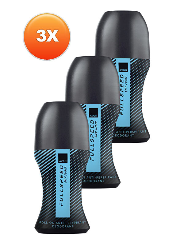 AVON Full Speed Sky Jump Erkek Roll-On 50ml Üçlü Paket