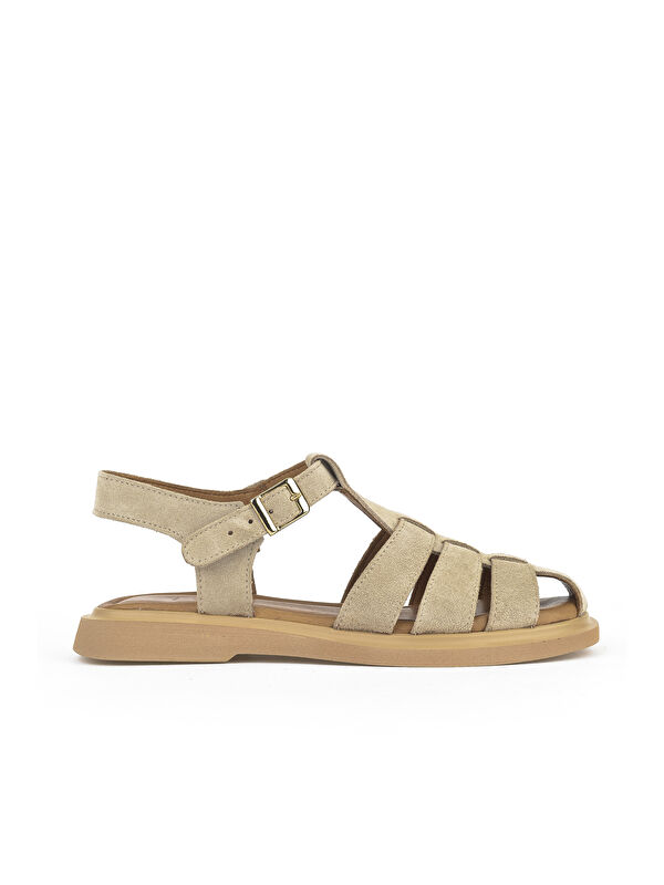 Kadın Hakiki Deri Sandalet 1511047Z6002 Bej - Görsel 2