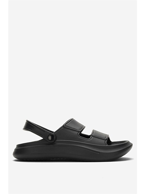 LİGER Unisex Ortopedik Deniz Havuz Terliği Sandalet Sİyah