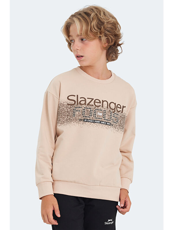 SLAZENGER LAST Unisex Çocuk Camel Sweatshirt