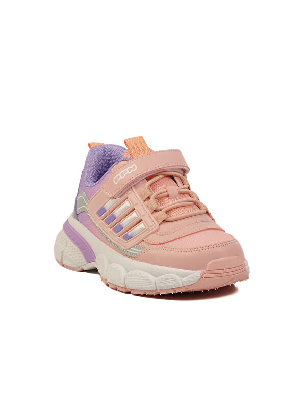 Pudra Cırtlı Fileli Hafif Kız Çocuk Spor Ayakkabı 1897 F - Görsel 4