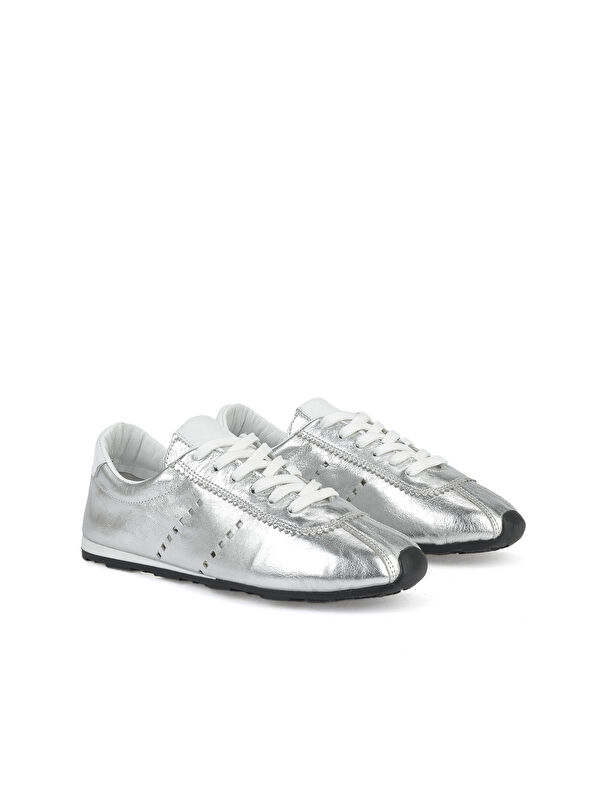 Kadın Hakiki Deri Sneaker 1511035Z6300 Gümüş - Görsel 3