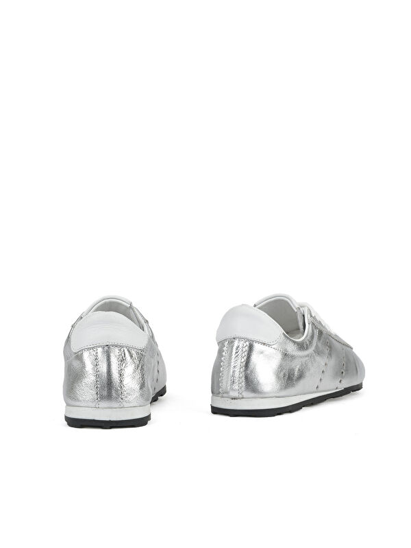 Kadın Hakiki Deri Sneaker 1511035Z6300 Gümüş - Görsel 4