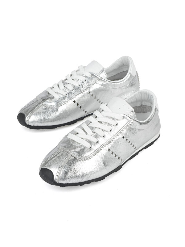 Kadın Hakiki Deri Sneaker 1511035Z6300 Gümüş - Görsel 6
