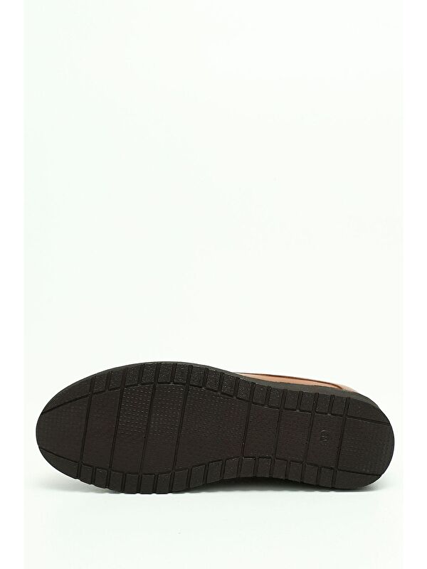 TABA Hakiki Deri Yuvarlak Burun Dolgu Taban Kadın Ayakkabı 24256 - Görsel 5