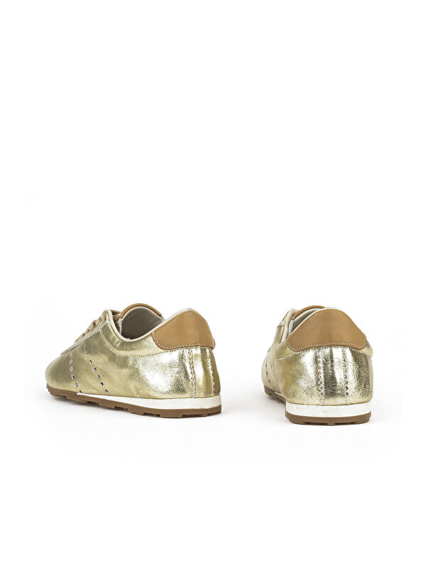 Kadın Hakiki Deri Sneaker 1511035Z6300 Gold - Görsel 4