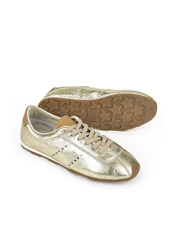 Kadın Hakiki Deri Sneaker 1511035Z6300 Gold - Görsel 5
