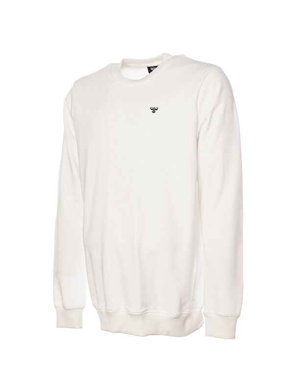 Hummel T-Ic Ico Erkek Beyaz Yuvarlak Yaka Sweatshirt