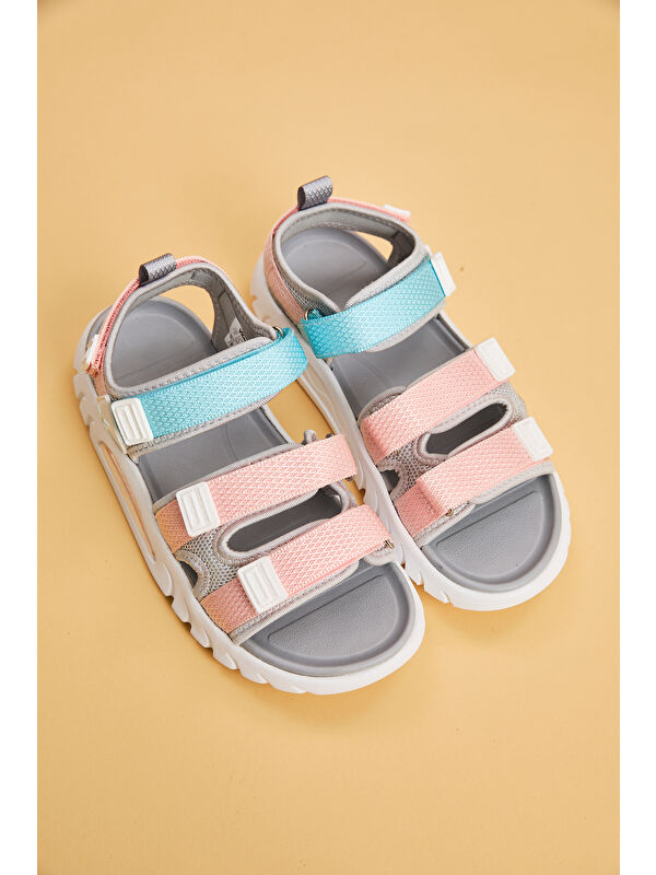 Cube Hafif Kız Çocuk Gri Sandalet - Görsel 2