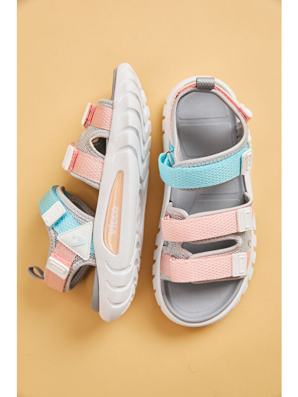 Cube Hafif Kız Çocuk Gri Sandalet - Görsel 3