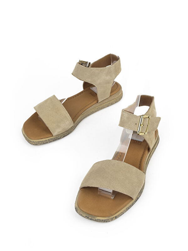 Kadın Hakiki Deri Sandalet 1511047Z713 Bej - Görsel 6