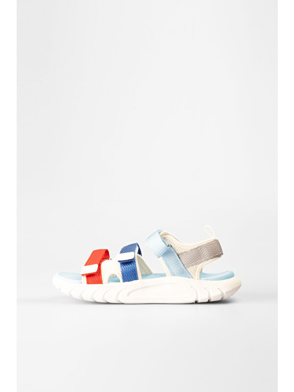 Cube Hafif Erkek Okul Öncesi Beyaz Sandalet - Görsel 3