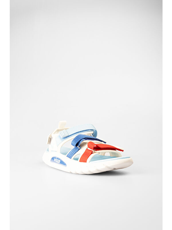 Cube Hafif Erkek Okul Öncesi Beyaz Sandalet - Görsel 4