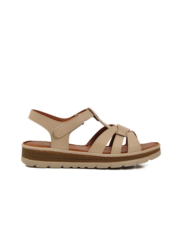 Bej Cırtlı Kadın Sandalet 492127 Z - Görsel 2