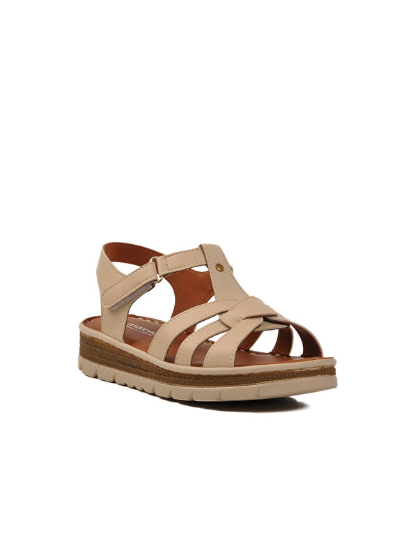 Bej Cırtlı Kadın Sandalet 492127 Z - Görsel 4