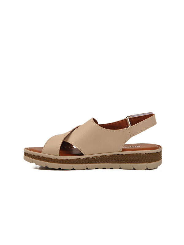 Bej Cırtlı Kadın Sandalet 492129 Z - Görsel 3