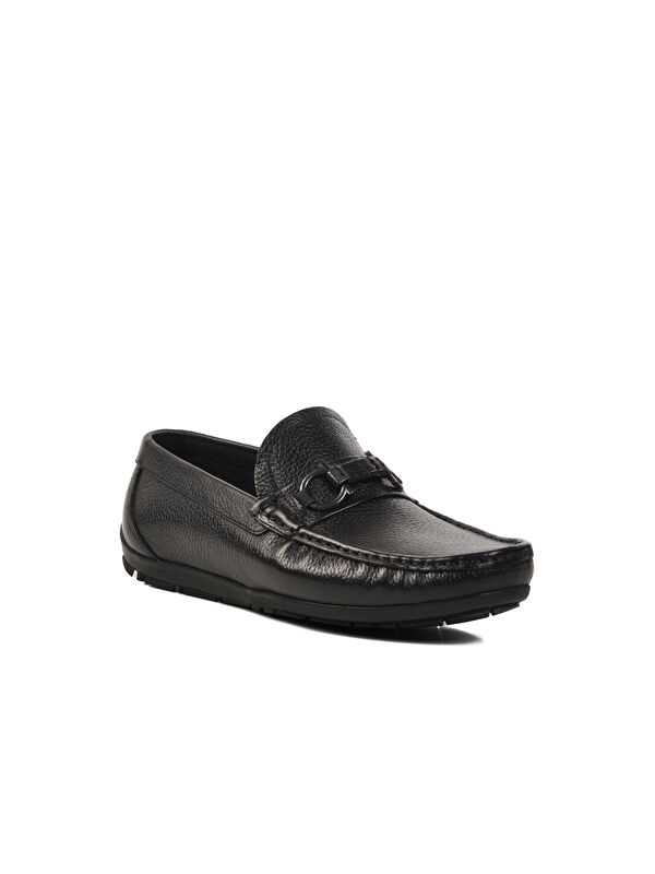 Siyah Cilt Hakiki Deri Erkek Casual Ayakkabı 505453 M - Görsel 4