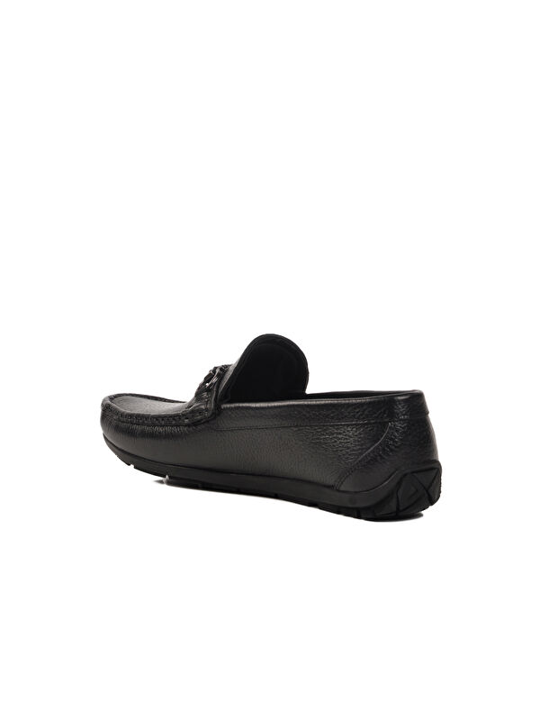 Siyah Cilt Hakiki Deri Erkek Casual Ayakkabı 505453 M - Görsel 5