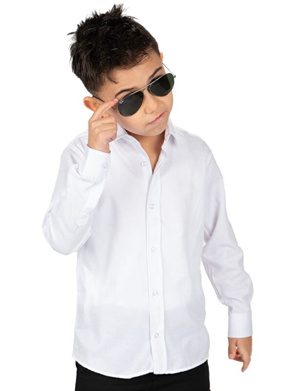 Mnk Baby & Kids Düz Renk Erkek Çocuk Gömlek MNK0575