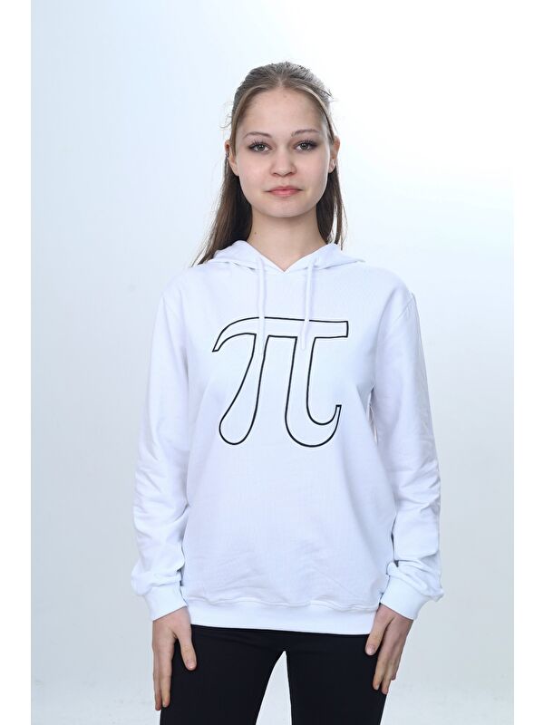 Toontoykids Unisex Çocuk Pi Sayı Baskılı Regular Kapüşonlu Sweatshirt
