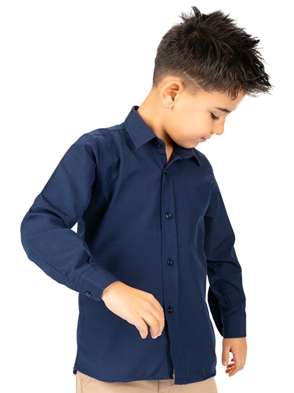 Mnk Baby & Kids Düz Renk Erkek Çocuk Gömlek MNK0575
